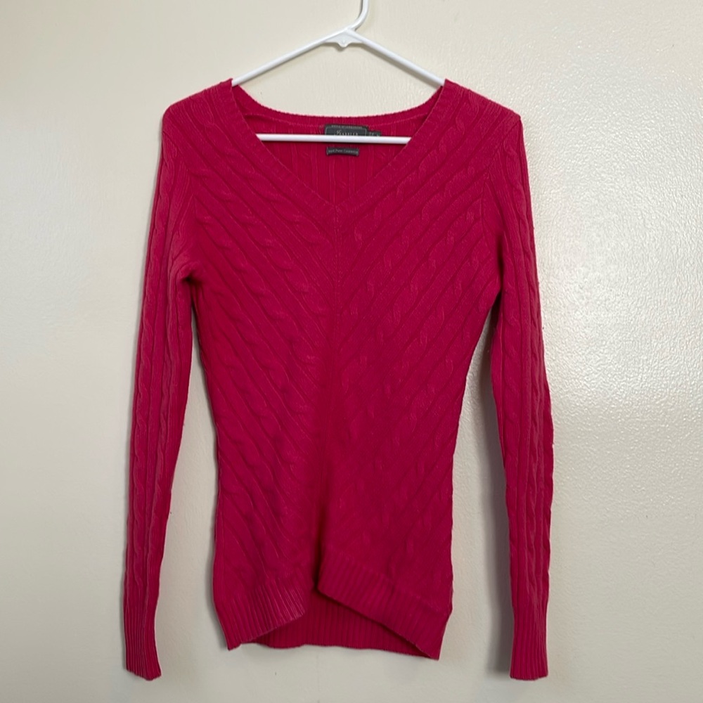 Cable knit cashmere sweater